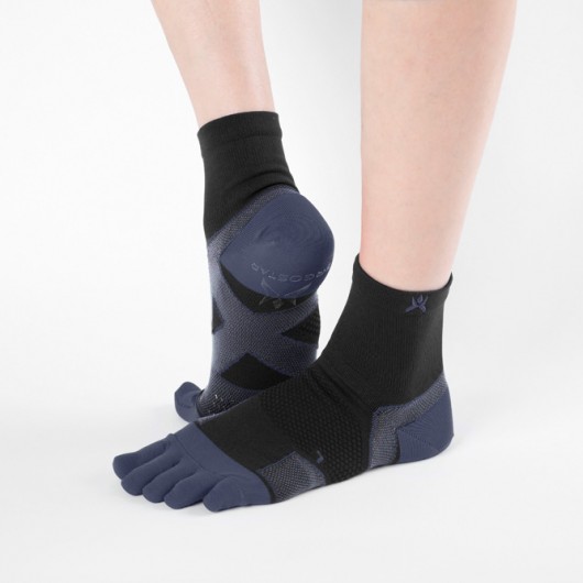 運動型交叉綁帶襪子  五趾設計  中短款長度