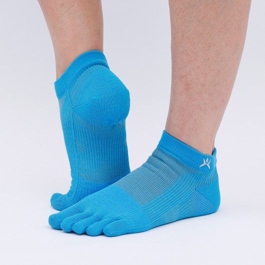 運動型交叉綁帶襪子  紙紗  五趾設計  短款長度